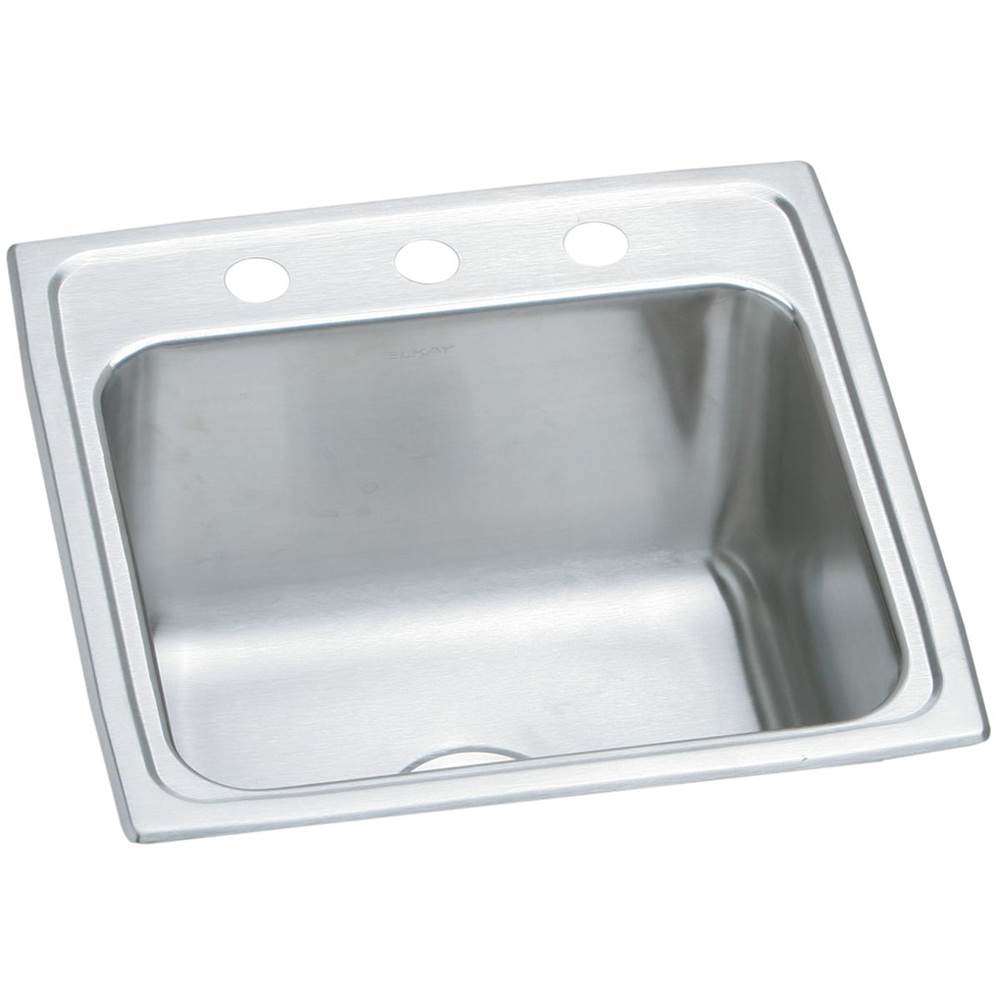 Elkay - 18 Gauge Stainless Steel 19.5'' x 19'' x 10.125'' Single Bowl Drop-in Laundry/Utility Sink - Lustrous Satin
