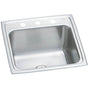 Elkay - 18 Gauge Stainless Steel 19.5'' x 19'' x 10.125'' Single Bowl Drop-in Laundry/Utility Sink Kit - Lustrous Satin