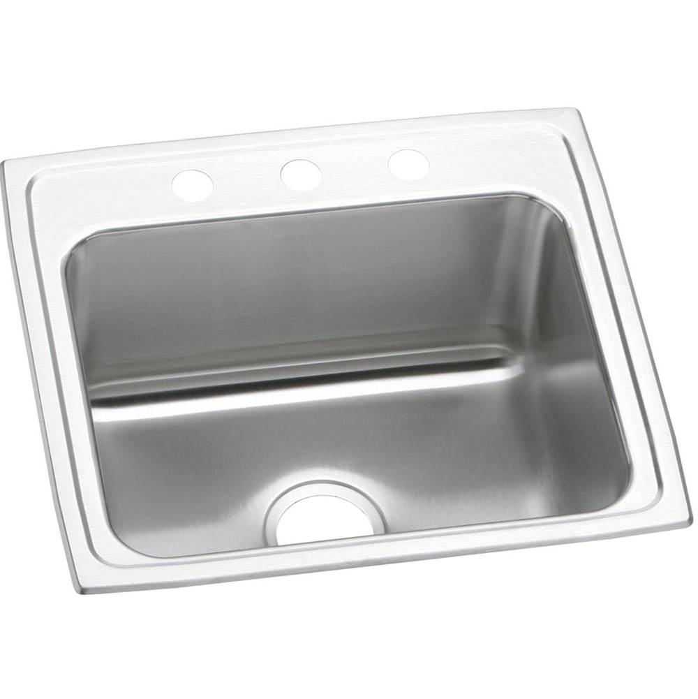 Elkay - 18 Gauge Stainless Steel 22'' x 19.5'' x 10.125'' Single Bowl Drop-in Kitchen Sink - Lustrous Satin