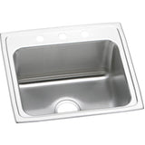Elkay - 18 Gauge Stainless Steel 22'' x 19.5'' x 10.125'' Single Bowl Drop-in Kitchen Sink - Lustrous Satin