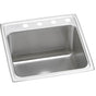 Elkay - 18 Gauge Stainless Steel 22'' x 22'' x 12.125'' Single Bowl Drop-in Kitchen Sink - Lustrous Satin