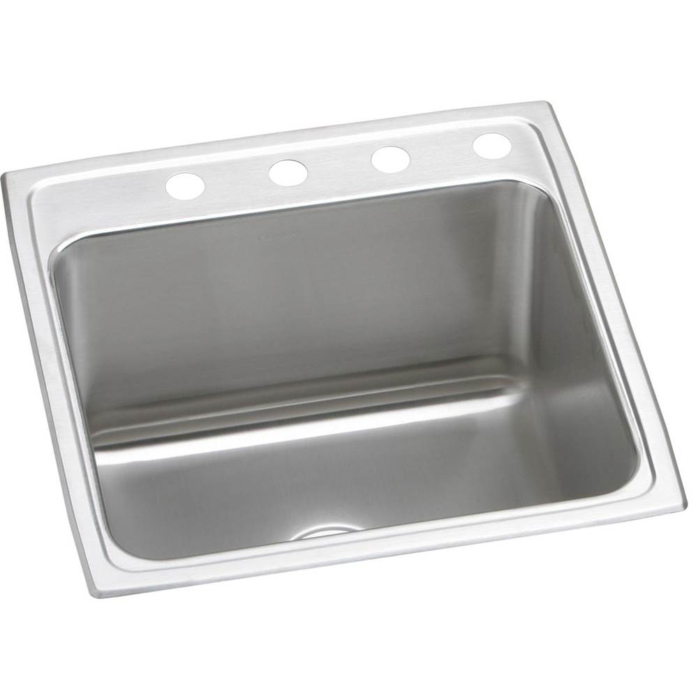 Elkay - 18 Gauge Stainless Steel 22'' x 22'' x 12.125'' Single Bowl Drop-in Kitchen Sink - Lustrous Satin