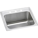 Elkay - 18 Gauge Stainless Steel 25'' x 21.25'' x 10.125'' Single Bowl Drop-in Kitchen Sink Kit - Lustrous Satin