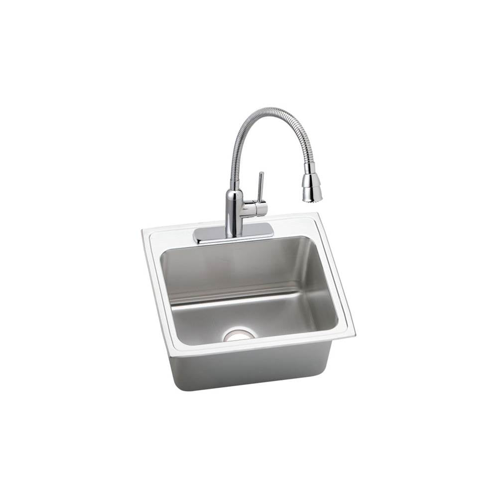 18 Gauge Stainless Steel 25'' x 22'' x 10.375'' Single Bowl Drop-in Kitchen Sink