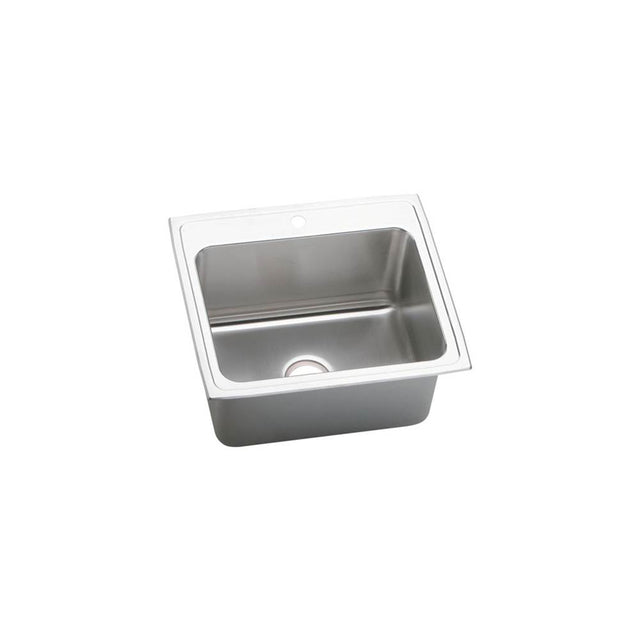 Elkay - 18 Gauge Stainless Steel 25'' x 22'' x 12.125'' Single Bowl Top Mount Kitchen Sink - Lustertone