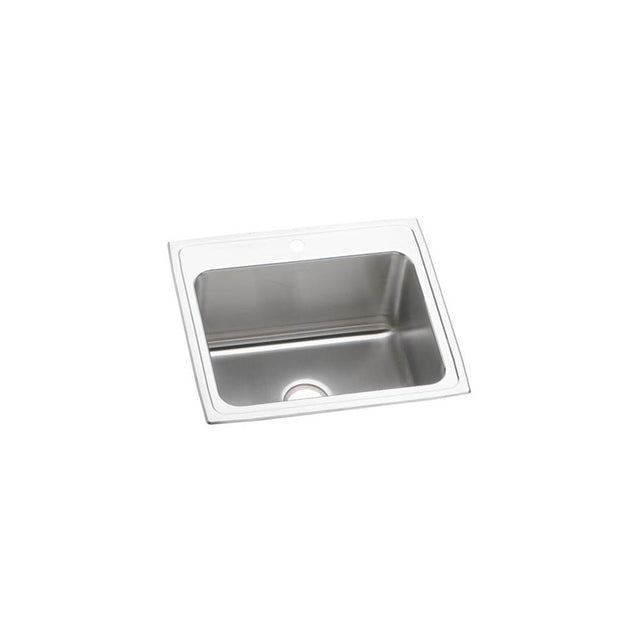 Elkay - 18 Gauge Stainless Steel 25'' x 22'' x 12.125'' Single Bowl Drop-in Kitchen Sink - Lustrous Satin