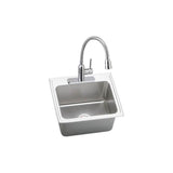 18 Gauge Stainless Steel 25'' x 22'' x 12.125'' Single Bowl Drop-in Kitchen Sink