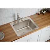 18 Gauge Stainless Steel 25'' x 22'' x 12.125'' Single Bowl Drop-in Kitchen Sink