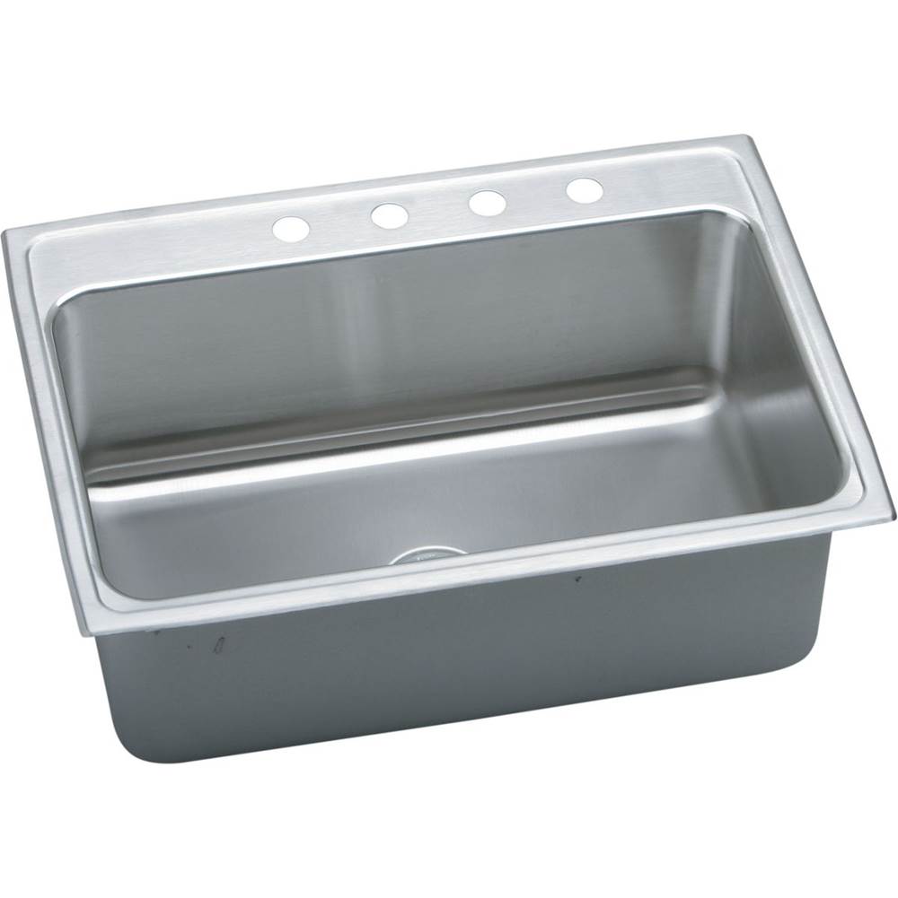 Elkay - 18 Gauge Stainless Steel 31'' x 22'' x 10.125'' Single Bowl Top Mount Kitchen Sink - Lustertone