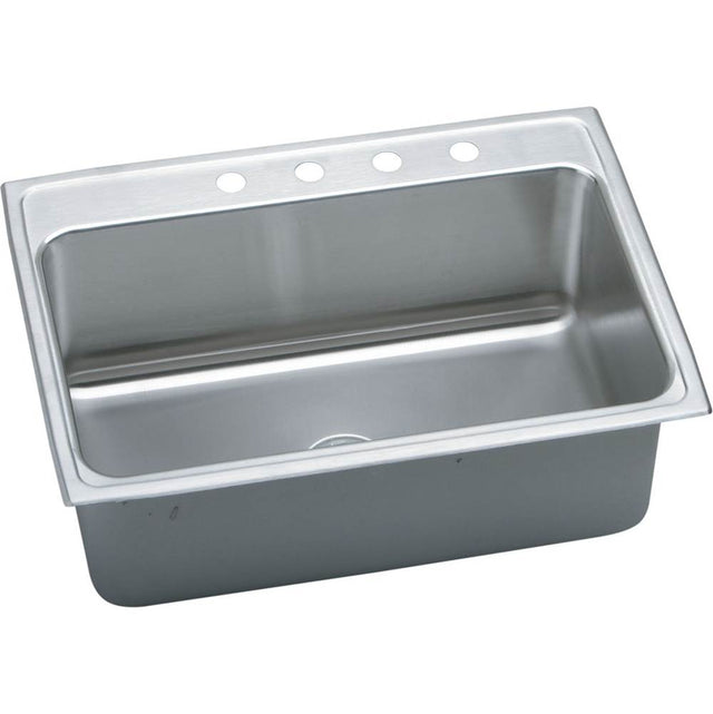 Elkay - 18 Gauge Stainless Steel 31'' x 22'' x 10.125'' Single Bowl Top Mount Kitchen Sink - Lustertone