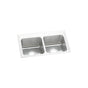 Elkay - 18 Gauge Stainless Steel 33'' x 19.5'' x 10.125'' Double Bowl Drop-in Kitchen Sink - Lustrous Satin