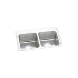 Elkay - 18 Gauge Stainless Steel 33'' x 19.5'' x 10.125'' Double Bowl Drop-in Kitchen Sink - Lustrous Satin