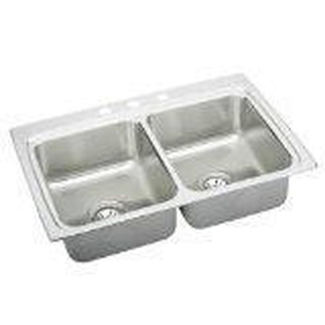 Elkay - 18 Gauge Stainless Steel 33'' x 22'' x 10.125'' Double Bowl Drop-in Kitchen Sink