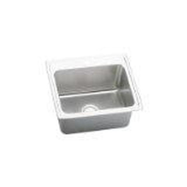 Elkay - 18 Gauge Stainless Steel 25'' x 22'' x 10.375'' Single Bowl Top Mount Kitchen Sink - Lustertone
