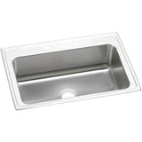 Elkay - 18 Gauge Stainless Steel 33'' x 22'' x 10.125'' Single Bowl Drop-in Kitchen Sink - Lustrous Satin
