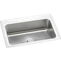 Elkay - 18 Gauge Stainless Steel 33'' x 22'' x 10'' Single Bowl Drop-in Kitchen Sink Kit - Lustrous Satin