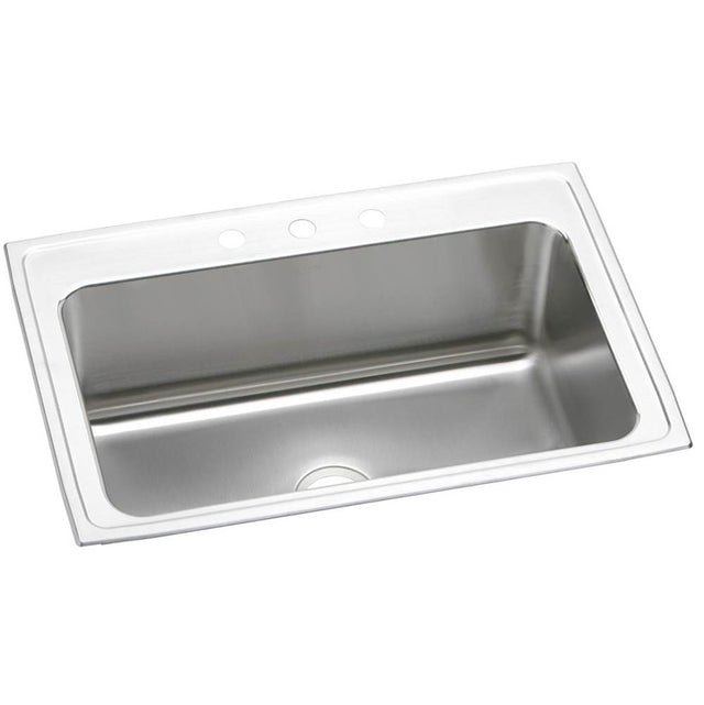 Elkay - 18 Gauge Stainless Steel 33'' x 22'' x 11.625'' Single Bowl Drop-in Kitchen Sink - Lustrous Satin