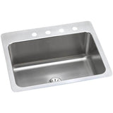 Elkay - 18 Gauge Stainless Steel 27'' x 22'' x 10'' Single Bowl Dual Mount Kitchen Sink Kit - Lustertone