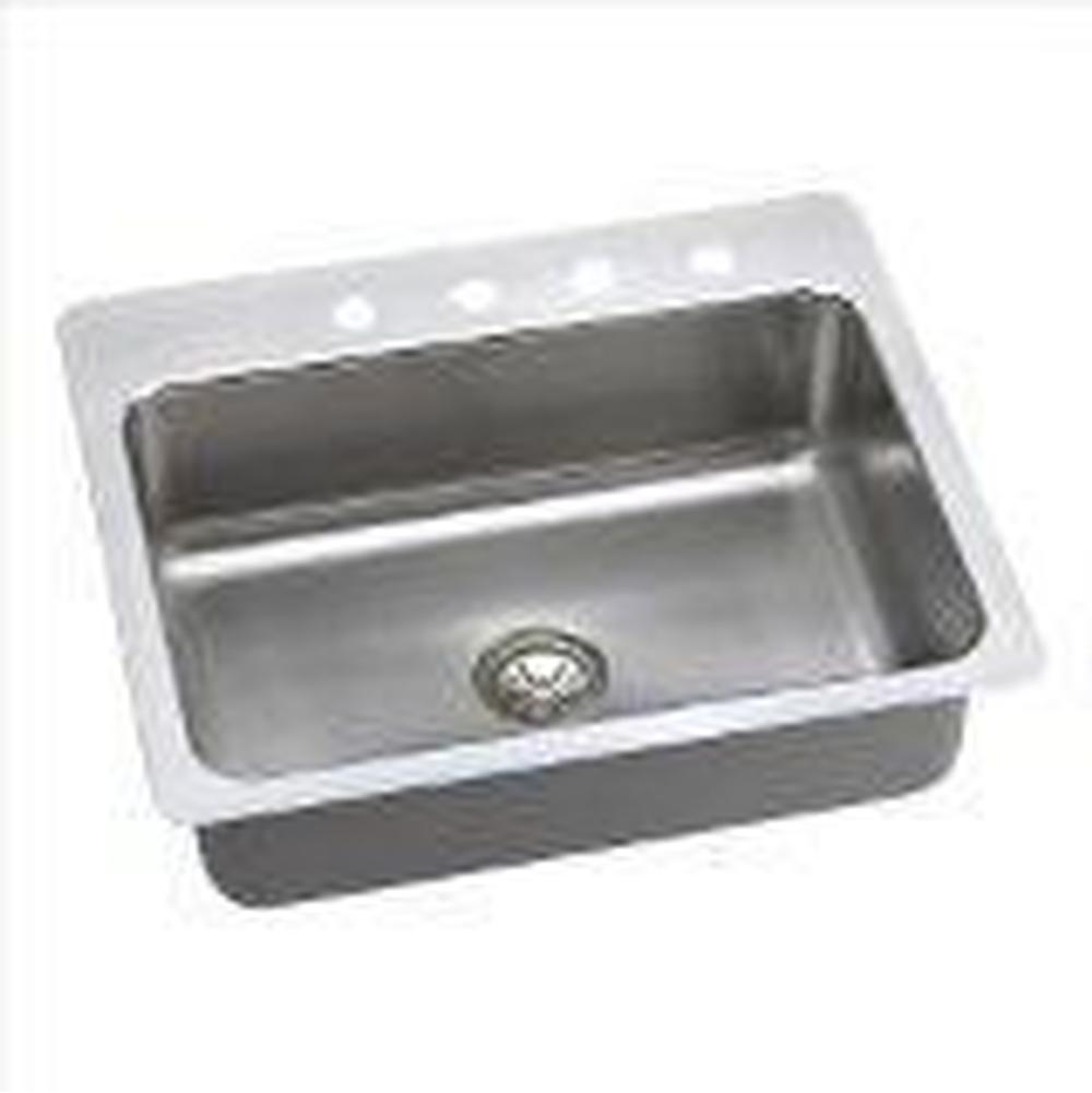 Elkay - 18 Gauge Stainless Steel 27'' x 22'' x 10'' Single Bowl Dual Mount Kitchen Sink