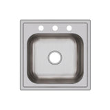 20 Gauge Stainless Steel 20'' x 20'' x 10.125'' Single Bowl Drop-in Laundry/Utility Sink