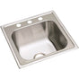 Elkay - 20 Gauge Stainless Steel 20'' x 20'' x 10.125'' Single Bowl Drop-in Laundry/Utility Sink - Premium Highlighted Satin