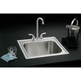 20 Gauge Stainless Steel 20'' x 20'' x 10.125'' Single Bowl Drop-in Laundry/Utility Sink