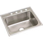 Elkay - 20 Gauge Stainless Steel 25'' x 22'' x 10.25'' Single Bowl Drop-in Kitchen Sink - Premium Highlighted Satin