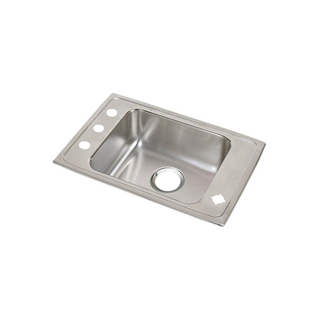 Elkay - 18 Gauge Stainless Steel 22'' x 19.5'' x 4'' Single Bowl Drop-in Sink - Lustrous Satin