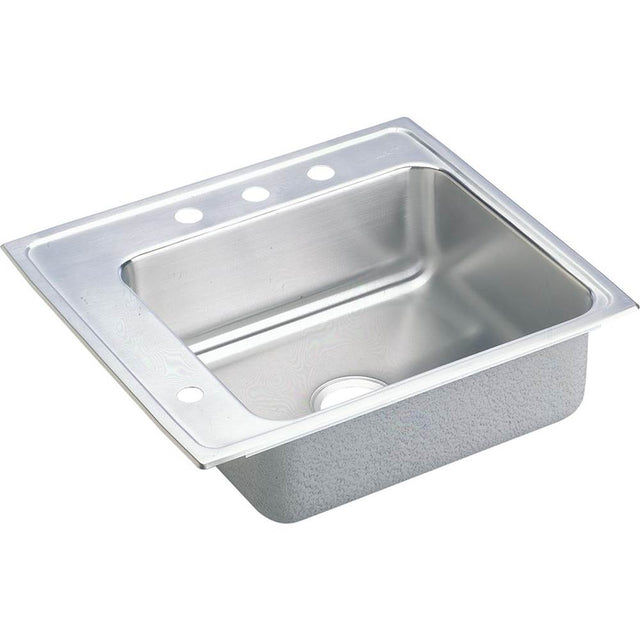 Elkay - 18 Gauge Stainless Steel 25'' x 22'' x 5.5'' Single Bowl Drop-in Sink - Lustrous Satin