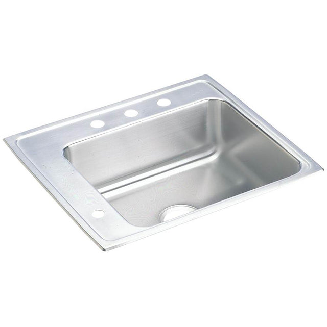 Elkay - 18 Gauge Stainless Steel 25'' x 22'' x 6'' Single Bowl Drop-in Sink - Lustrous Satin