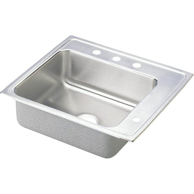 Elkay - 18 Gauge Stainless Steel 25'' x 22'' x 4'' Single Bowl Drop-in Sink - Lustrous Satin