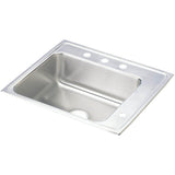 Elkay - 18 Gauge Stainless Steel 25'' x 22'' x 4'' Single Bowl Drop-in Sink - Lustrous Satin