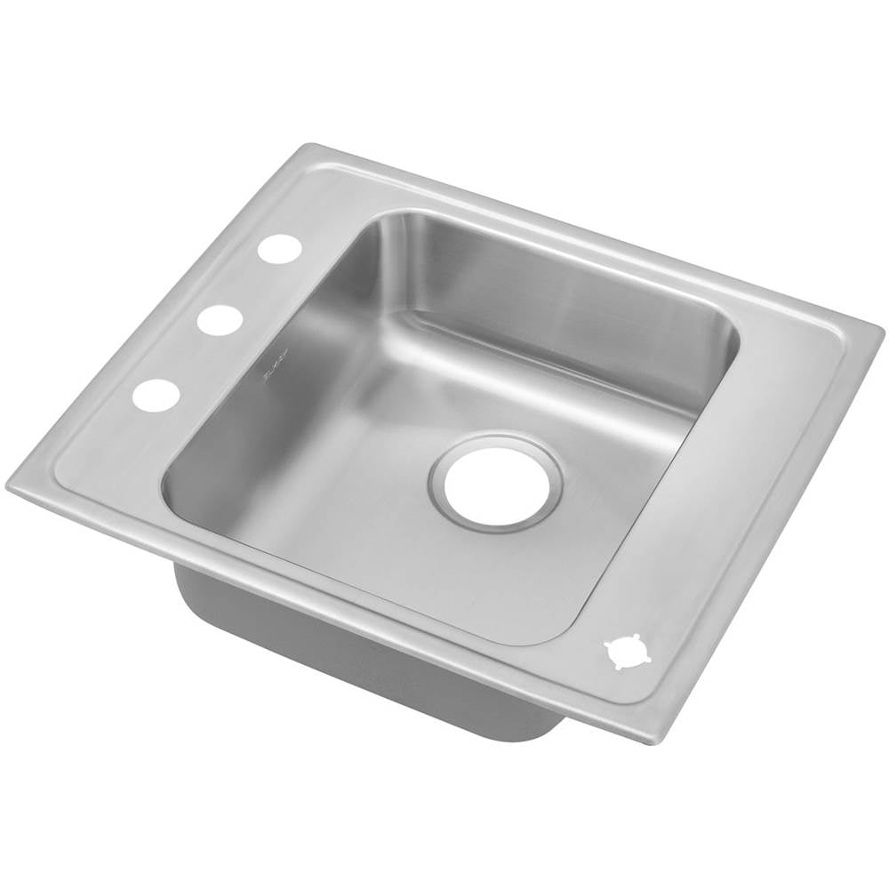 Elkay - 18 Gauge Stainless Steel 25'' x 22'' x 4.5'' Single Bowl Drop-in Sink - Lustrous Satin