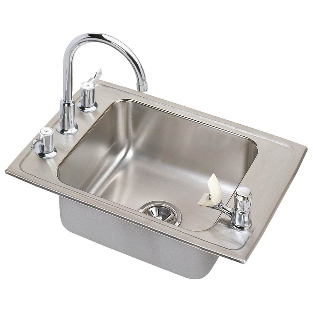 18 Gauge Stainless Steel 31'' x 19.5'' x 5'' Single Bowl Drop-in Sink