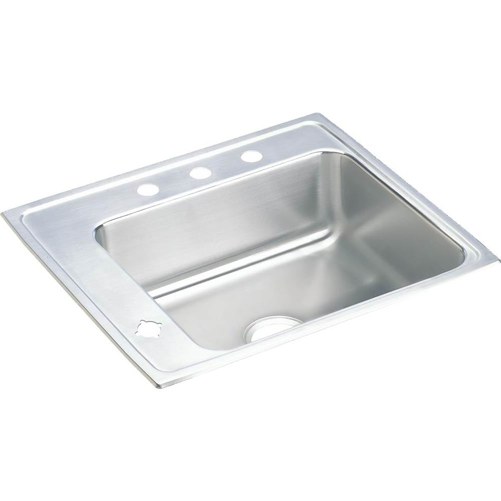 Elkay - 18 Gauge Stainless Steel 25'' x 22'' x 7.625'' Single Bowl Drop-in Sink - Lustrous Satin