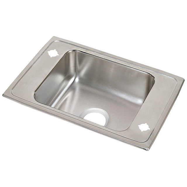 Elkay - 18 Gauge Stainless Steel 31'' x 19.5'' x 7.625'' Single Bowl Drop-in Sink - Lustrous Satin