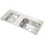 Elkay - 18 Gauge Stainless Steel 37.25'' x 17'' x 5'' Double Bowl Drop-in Sink - Lustrous Satin