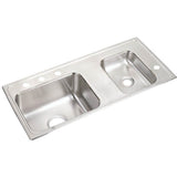 Elkay - 18 Gauge Stainless Steel 37.25'' x 17'' x 6.5'' Double Bowl Drop-in Sink - Lustrous Satin
