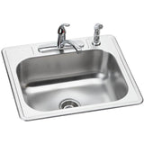 Elkay - DISCONTINUED - USE DSE125224 sink, LK1001CR faucet, D1125 drain separately - Elite Satin