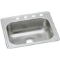 Elkay - 20 Gauge Stainless Steel 25'' x 22'' x 8.0625'' Single Bowl Drop-in Kitchen Sink - Elite Satin
