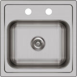 20 Gauge Stainless Steel 15'' x 15'' x 6'' Single Bowl Drop-in Bar/Prep Sink Kit