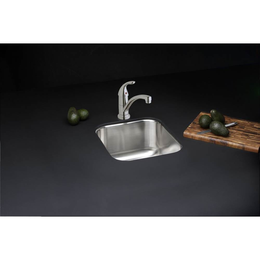 18 Gauge Stainless Steel 16'' x 20.5'' x 8'' Single Bowl Undermount Bar/Prep Sink