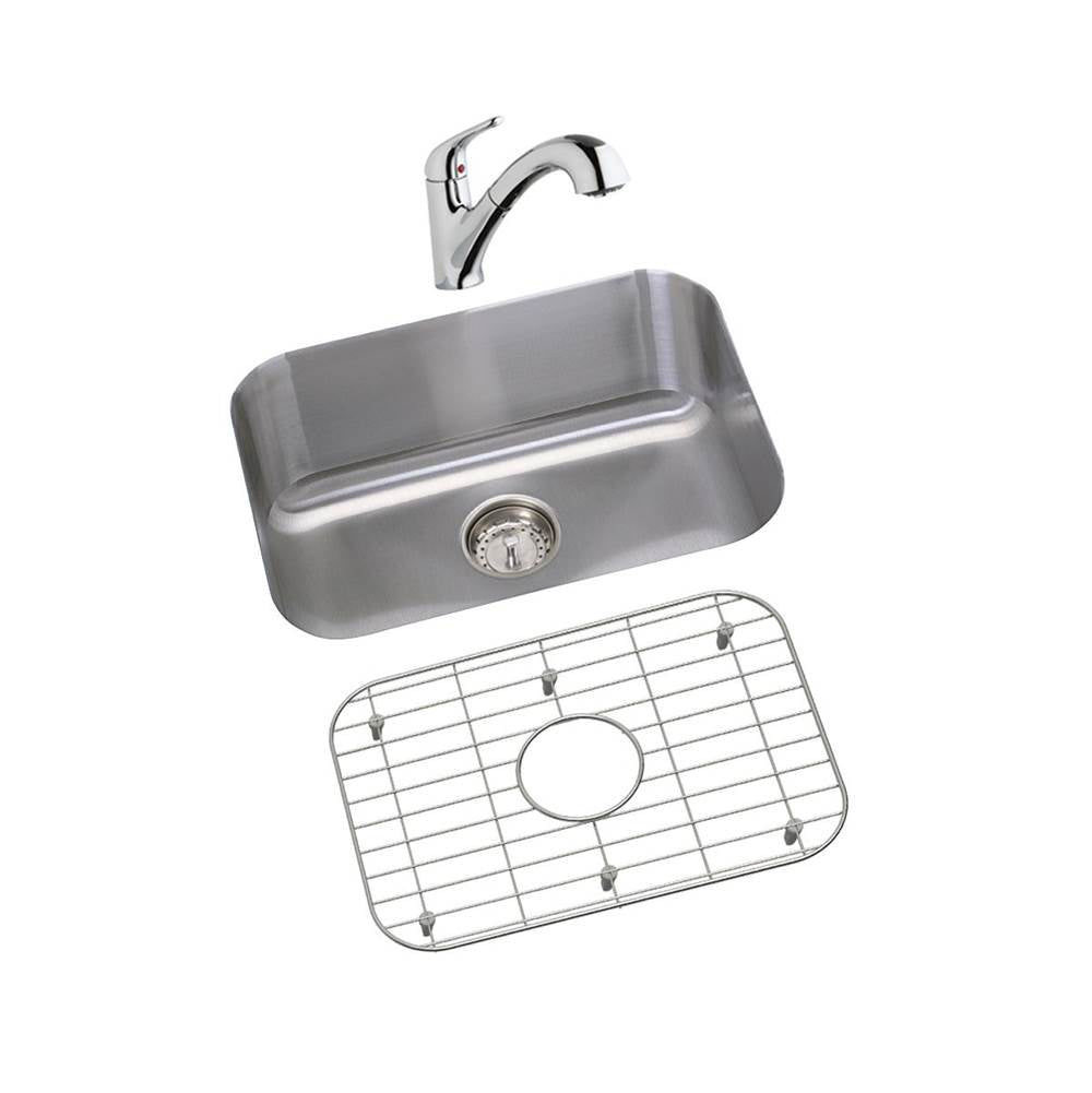 Elkay - DISCONTINUED - USE DXUH2115 sink, LK5000CR faucet, GBG2115SS bottom grid, D1125 drain separately - Radiant Satin