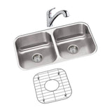 Elkay - DISCONTINUED - USE DXUH3118 sink, LK5000CR faucet, GBG1415SS bottom grid, D1125 drain separately - Radiant Satin