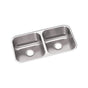 Elkay - 18 Gauge Stainless Steel 31.75'' x 18.25'' x 8'' Double Bowl Undermount Kitchen Sink - Radiant Satin