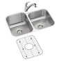 Elkay - DISCONTINUED - USE DXUH3118 sink, LK5000CR faucet, GBG1415SS bottom grid, D1125 drain separately - Radiant Satin