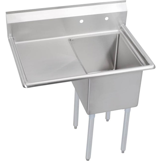 Elkay - 1 Compartment Sink, 37X26 OA, 16X20 Bowl, 12 Deep, Left 18'' DB, SS Legs, 18 GA 300 Series SS, NSF - No.4 Finish