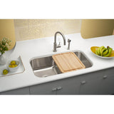 19 Gauge Stainless Steel 32.5'' x 18.15'' x 8'' Double Bowl Undermount Kitchen Sink