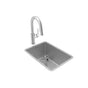 Elkay - Crosstown 18 Gauge Stainless Steel 13-1/2'' x 18-1/2'' x 9'', Single Bowl Undermount Bar Sink, Faucet, Bottom Grid & Drain Kit - Polished Satin