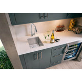 18 Gauge Stainless Steel 13.5'' x 18.5'' x 9'' Single Bowl Undermount Bar/Prep Sink